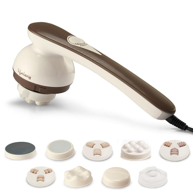 Lifelong Electric Body Massager Machine for Pain Relief 9 Massage Heads Multiple Speed Setting Lifelong Electric Body Massager Machine for Pain Relief 9 Massage Heads Multiple Speed Setting