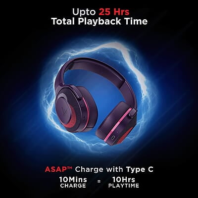 boAt Rockerz 425 Bluetooth Wireless On Ear Headphones Signature Sound, ENx Tech, ASAP Charge, 25H Playtime, Bluetooth V5.2, Dual Pairing with Mic boAt Rockerz 425 Bluetooth Wireless On Ear Headphones Signature Sound, ENx Tech, ASAP Charge, 25H Playtime, Bluetooth V5.2, Dual Pairing with Mic