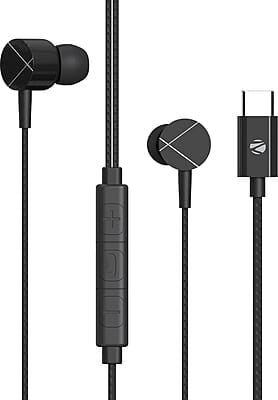 ZEBRONICS Zeb-Buds C2 in Ear Type C Wired Earphones with Mic, Braided 1.2 Metre Cable, Metallic Design, 10mm Drivers, in Line Mic & Volume Controller ZEBRONICS Zeb-Buds C2 in Ear Type C Wired Earphones with Mic, Braided 1.2 Metre Cable, Metallic Design, 10mm Drivers, in Line Mic & Volume Controller