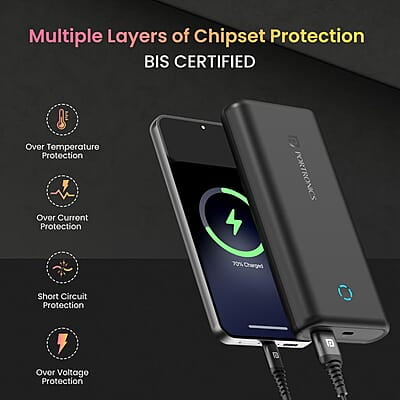 Portronics PowerPod 20K Advanced 20000 mAh Power Bank with 22.5W Max Output, Fast Charging Power Bank with 22.5W