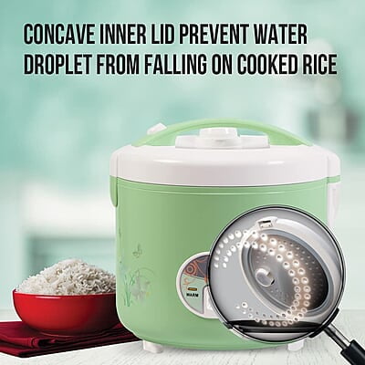 Havells Max Cook Dlx Cl 2.8 Ltr Rice Cooker, 2.8 Liter, Light Green Havells Max Cook Dlx Cl 2.8 Ltr Rice Cooker, 2.8 Liter, Light Green