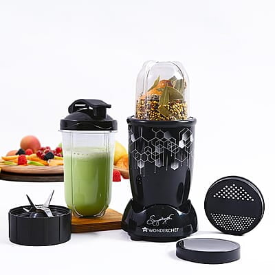 Wonderchef Nutri Blend Photon with Sipper Lid 22000 RPM, 400W Grinder,Blender & Smoothie Maker Wonderchef Nutri Blend Photon with Sipper Lid 22000 RPM, 400W Grinder,Blender & Smoothie Maker