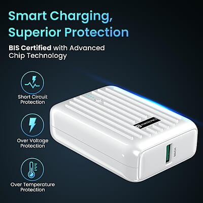 Portronics Zapcell 10k 10000mAh 22.5W Pocket Size Powerbank With Compact And Light Weight Design Portronics Zapcell 10k 10000mAh 22.5W Pocket Size Powerbank With Compact And Light Weight Design