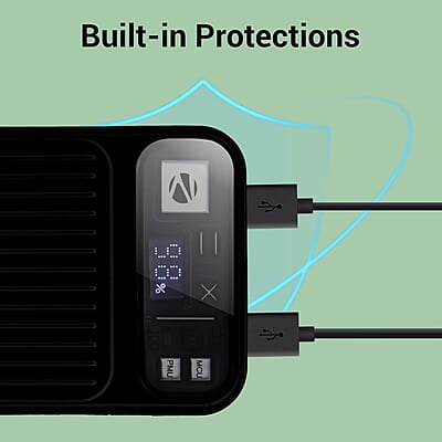 ZEBRONICS MB10000S13 Power Bank, 10000 mAh, Rapid Charge, 22.5W Output, Dual USB Output, PD 3.0 Type C, Built in Protections, Percentage Indicator, Made in India