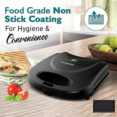 Crompton Instaserve Grill 800 Watts Sandwichmaker with Powerful Heating element
