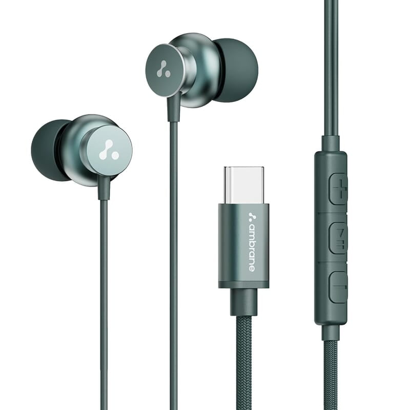 Ambrane Type C Wired in Ear Earphones with in-Line Mic for Clear Calling,1.2M Cable,10Mm Dynamic Drivers for Boostedbass,Control Buttons for iPhone 15,Samsung&Type C Devices Stringz 38C Ambrane Type C Wired in Ear Earphones with in-Line Mic for Clear Calling,1.2M Cable,10Mm Dynamic Drivers for Boostedbass,Control Buttons for iPhone 15,Samsung&Type C Devices Stringz 38C