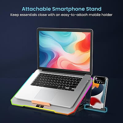 Portronics My Buddy Air Pro Laptop Cooling Pad with 6 Cooling Fans, 5-Level Angle & Height Adjustable Portronics My Buddy Air Pro Laptop Cooling Pad with 6 Cooling Fans, 5-Level Angle & Height Adjustable