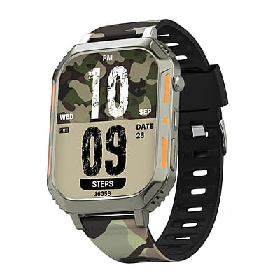 Vibez by Lifelong Trooper Smart Watch for Men 2.02” Always On Display AMOLED, 550 NITS, 60Hz Refresh Rate