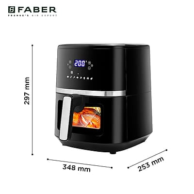 Faber 6L 1500W Digital Air Fryer Fry, Bake, Roast, Toast, Defrost, Grill & Reheat View Window Faber 6L 1500W Digital Air Fryer Fry, Bake, Roast, Toast, Defrost, Grill & Reheat View Window