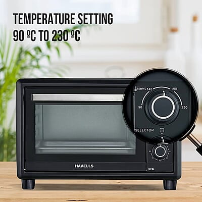 Havells OTG 16T BL - 16 Litre Toughened Double Glass Door 1200 Watt 6 Heating Modes Havells OTG 16T BL - 16 Litre Toughened Double Glass Door 1200 Watt 6 Heating Modes