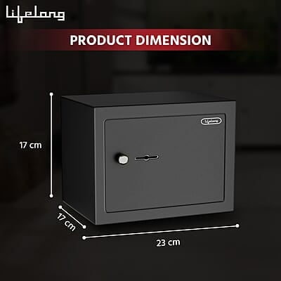Lifelong Home Safe Locker with Key for Home, 8.6 Litre Capacity, 3 Live Bolts, 5mm Sturdy Metal Door Lifelong Home Safe Locker with Key for Home, 8.6 Litre Capacity, 3 Live Bolts, 5mm Sturdy Metal Door
