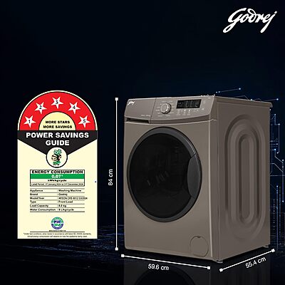 Godrej 8 Kg 5 Star I-Sense Technology Fully-Automatic Front Load Washing Machine Godrej 8 Kg 5 Star I-Sense Technology Fully-Automatic Front Load Washing Machine