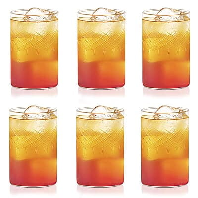 Borosil Vision Glasses Bracelet, 350 Ml, Set of 6, Transparent
