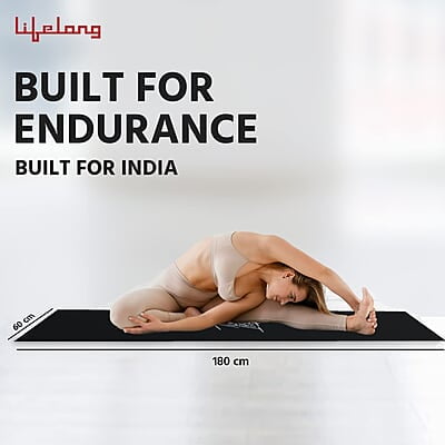 Lifelong Yoga mat for Women & Men EVA Material 4mm Anti-Slip Yoga Mat for Gym Workout