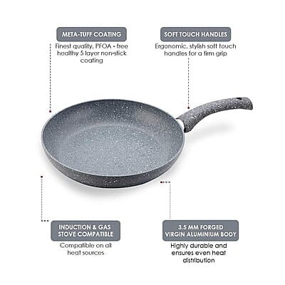 Wonderchef Granite Non-Stick Fry Pan, Induction Bottom 3.5mm, 26cm, 2 litres Wonderchef Granite Non-Stick Fry Pan, Induction Bottom 3.5mm, 26cm, 2 litres