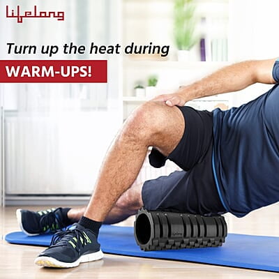 Lifelong Foam Roller for Exercise Gym- Deep Tissue Body Massage Roller for Back Pain, Neck & Knee Pain Relief Lifelong Foam Roller for Exercise Gym- Deep Tissue Body Massage Roller for Back Pain, Neck & Knee Pain Relief
