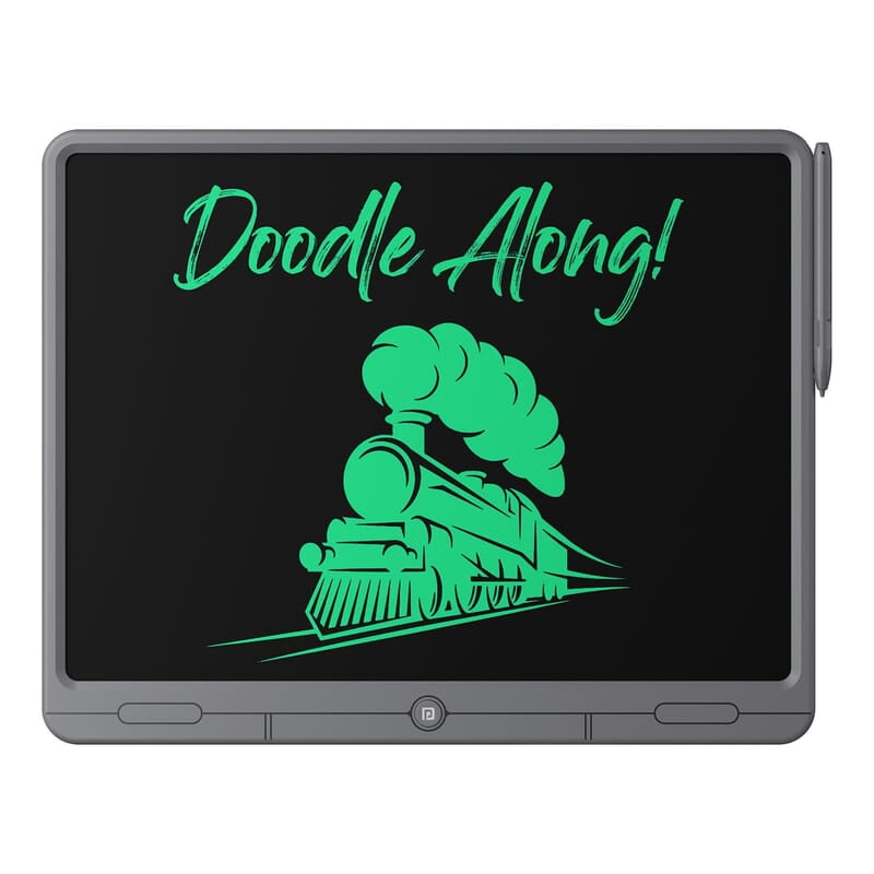 Portronics Ruffpad 21 LCD Writing Pad with 21 Inches Large Screen, Stylus Pen, Erase Button, Smart Lock Portronics Ruffpad 21 LCD Writing Pad with 21 Inches Large Screen, Stylus Pen, Erase Button, Smart Lock