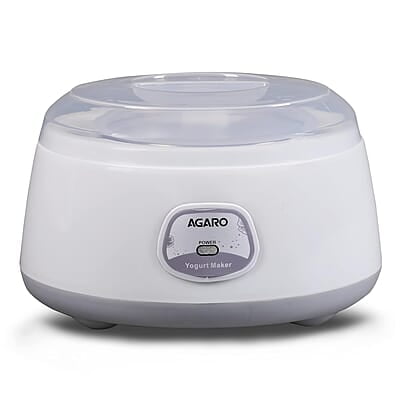 AGARO Classic Portable Yogurt Maker, 1.2L Capacity, Electric, Automatic, Grey and White. Visit the AGARO Store