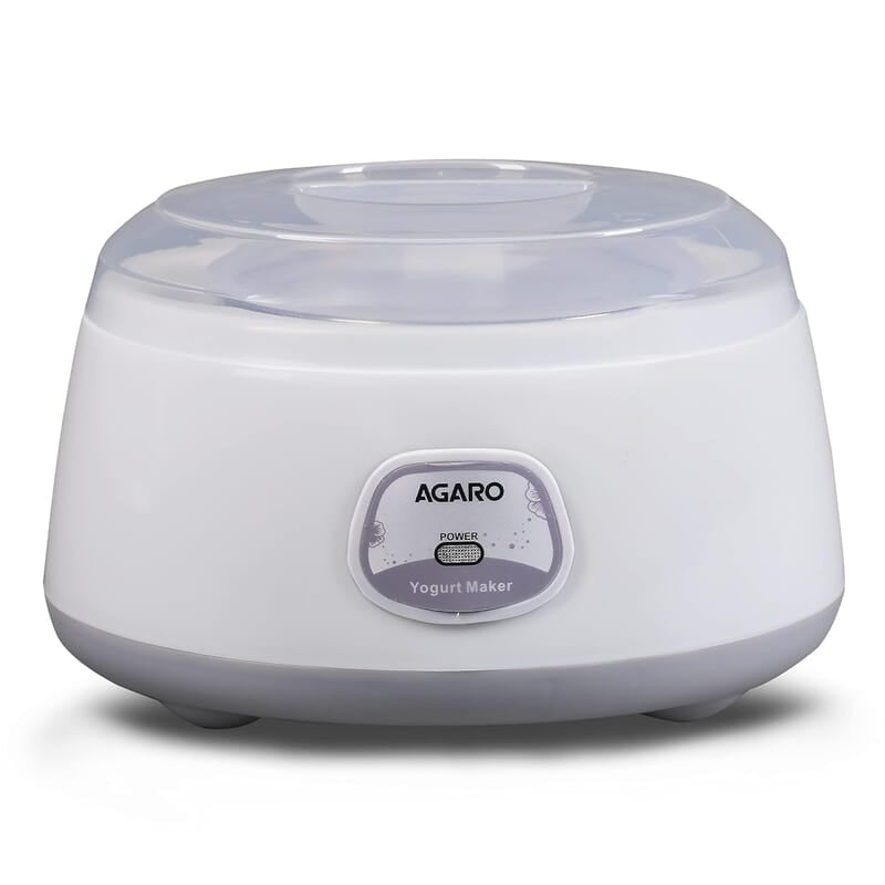 AGARO Classic Portable Yogurt Maker, 1.2L Capacity, Electric, Automatic, Grey and White. Visit the AGARO Store