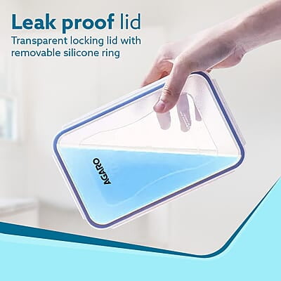 AGARO Airtight Container, Food Storage Container With Lid Capacity 500ML, 1L, 1.5L, Set of 3. AGARO Airtight Container, Food Storage Container With Lid Capacity 500ML, 1L, 1.5L, Set of 3.