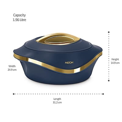 MILTON Pearl 2000 Inner Stainless Steel Casserole, 1.96 Litre, Blue MILTON Pearl 2000 Inner Stainless Steel Casserole, 1.96 Litre, Blue