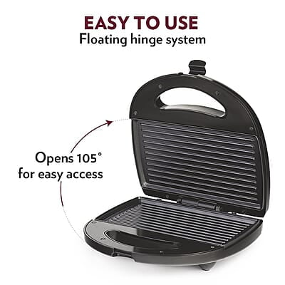 Borosil Neo Grill 2.0, 750 Watt, Bread Sandwich Maker, Makes 2 Sandwiches, Non-stick Grill plates opens 105°, For Snacks and Breakfast Borosil Neo Grill 2.0, 750 Watt, Bread Sandwich Maker, Makes 2 Sandwiches, Non-stick Grill plates opens 105°, For Snacks and Breakfast