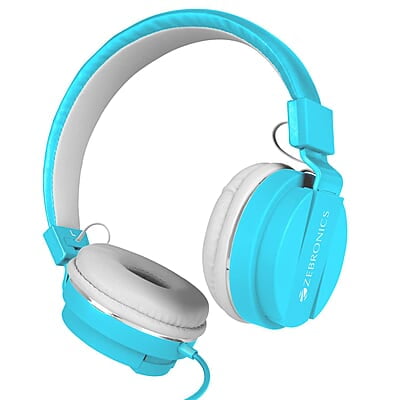 Zebronics Zeb-Storm Wired On Ear Headphone with 3.5mm Jack, Built in Microphone for Calling, 1.5 Meter Cable, Soft Ear Cushion, Adjustable Headband, Foldable Ear Cups and Lightweight Design
