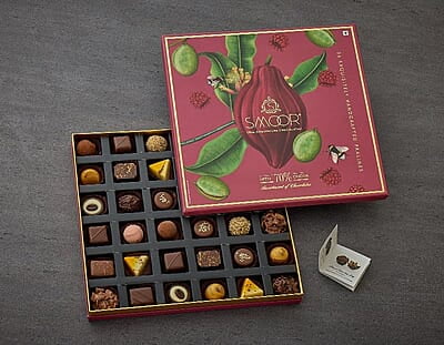 SMOOR Luxury Couverture Chocolate Box Premium Chocolate Gift Hamper for Birthday, Anniversary, Mother's Day, Rakhi, Diwali & Special Occasions (36 Count (Pack of 1)