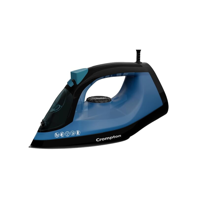 Crompton FabrimaX Plus 1250 W Steam Iron with 200 ml water tank, Upto 13g /min Steam Output and Teflon Coating Soleplate Crompton FabrimaX Plus 1250 W Steam Iron with 200 ml water tank, Upto 13g /min Steam Output and Teflon Coating Soleplate