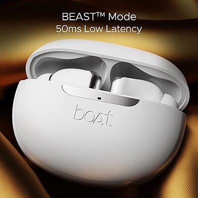 boAt Airdopes 141 ANC TWS in-Ear Earbuds w/ 32 dB ANC, 42 Hrs Playback, 50ms Low Latency Beast Mode, 4 Mics with ENx, ASAP Charge, IWP Twch with BT v5.3 & IPX5 Ear Buds TWS boAt Airdopes 141 ANC TWS in-Ear Earbuds w/ 32 dB ANC, 42 Hrs Playback, 50ms Low Latency Beast Mode, 4 Mics with ENx, ASAP Charge, IWP Twch with BT v5.3 & IPX5 Ear Buds TWS