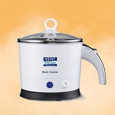 KENT Kettle Multicooker Cum Steamer 1.2 liters 800W| Boiling of Water, Tea ,Eggs , Instant Noodle Maker, Steaming idlis, Momos |Inner Stainless Steel without joint and welding & Cool Touch Outer Body KENT Kettle Multicooker Cum Steamer 1.2 liters 800W| Boiling of Water, Tea ,Eggs , Instant Noodle Maker, Steaming idlis, Momos |Inner Stainless Steel without joint and welding & Cool Touch Outer Body