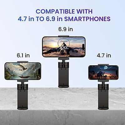 Portronics Mobot Clip Mobile Holder with 360° Adjustable Angles, Light Weight, Pocket Friendly, Mobile Stand for Table Portronics Mobot Clip Mobile Holder with 360° Adjustable Angles, Light Weight, Pocket Friendly, Mobile Stand for Table
