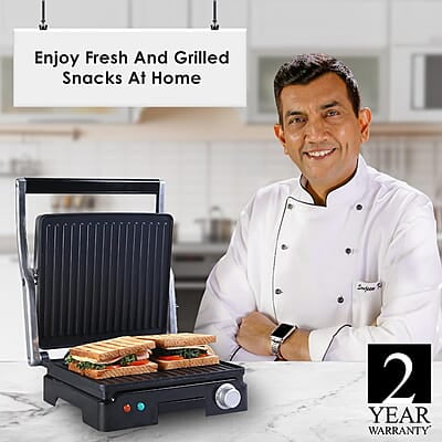 Wonderchef Sanjeev Kapoor Tandoor Family Size Plus  Electric Contact Grill & Sandwich Maker 1800 Watt