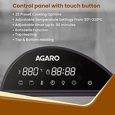 AGARO Royal Air Fryer For Home, 14.5L, Rotisserie Convection Oven, 1700W, Electric Oven AGARO Royal Air Fryer For Home, 14.5L, Rotisserie Convection Oven, 1700W, Electric Oven