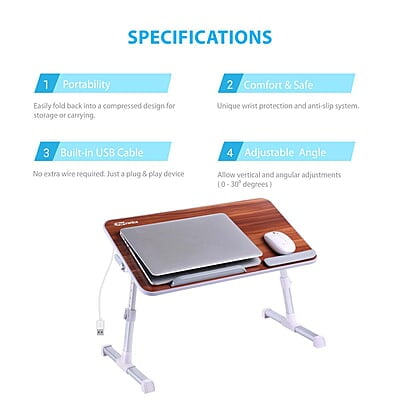 Portronics My Buddy Plus Adjustable Laptop Table with built-in USB Cooling Fan, Foldable Legs, Adjustable Angle Portronics My Buddy Plus Adjustable Laptop Table with built-in USB Cooling Fan, Foldable Legs, Adjustable Angle