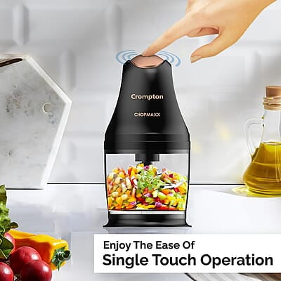 Crompton ChopMaxx Electric Vegetable Chopper 300 Watts Motors Twin S-Shaped Ninja food grade blades Crompton ChopMaxx Electric Vegetable Chopper 300 Watts Motors Twin S-Shaped Ninja food grade blades