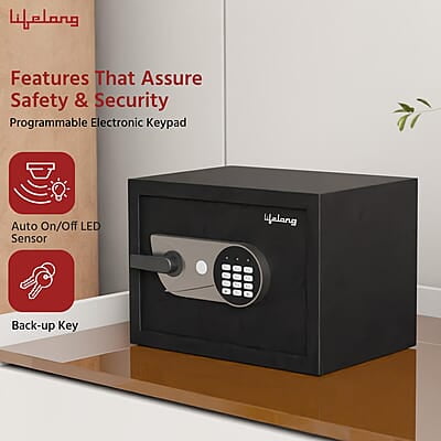 Lifelong Locker For Home&Office 34L-Digital Safe Locker For Security With 5Mm Sturdy Metal Door Lifelong Locker For Home&Office 34L-Digital Safe Locker For Security With 5Mm Sturdy Metal Door