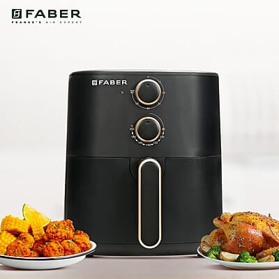 Faber 6 liter 1500W Air Fryer Fry, Bake, Roast, Toast, Defrost, Grill & Reheat Sleek Design Faber 6 liter 1500W Air Fryer Fry, Bake, Roast, Toast, Defrost, Grill & Reheat Sleek Design