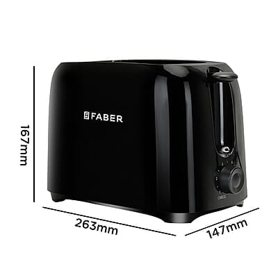 Faber FT 900W BK 900-Watt 2-Slice Pop-up Toaster (Black) Faber FT 900W BK 900-Watt 2-Slice Pop-up Toaster (Black)