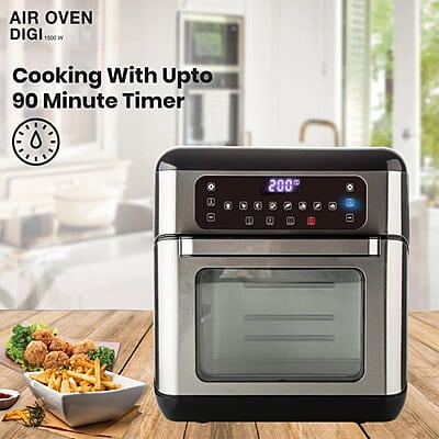 Havells Air Fryer Air Oven Digi 9 Pre-Set Menu 1500 Watt 2 Grill Rack
