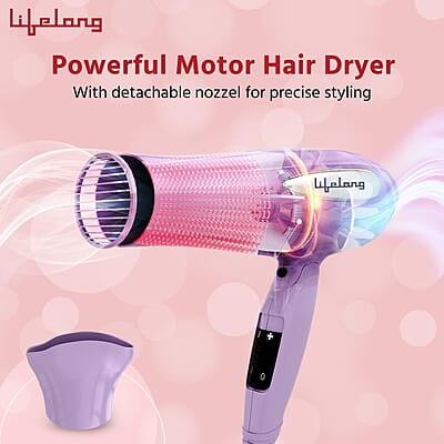 Lifelong Hair Dryer Hair Dryer For Women & Men, 2100 Watts 2 Speed and 2 Temprature Setting Lifelong Hair Dryer Hair Dryer For Women & Men, 2100 Watts 2 Speed and 2 Temprature Setting
