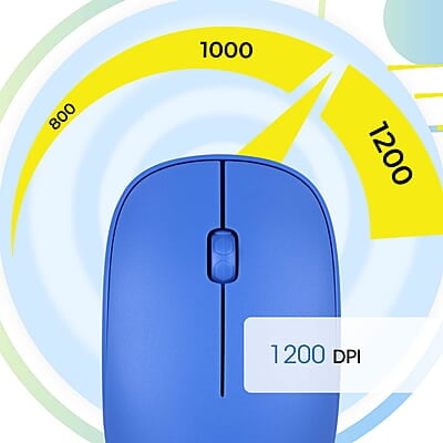 ZEBRONICS Haze Wireless Mouse for Computers, Laptops with 1200 DPI, Advanced Optical Sensor, 2.4GHz USB Nano Receiver, Plug - Play Usage, Power Saving Mode and Comfortable use on Most Surfaces