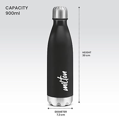 MILTON Shine 1000 Stainless Steel Water Bottle, 900 ml Single walled Leak Proof MILTON Shine 1000 Stainless Steel Water Bottle, 900 ml Single walled Leak Proof