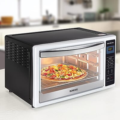 Borosil DigiPro 38 L Digital Oven Toaster & Grill, Convection Mode, 6 Pre-set Menus, Temperature Control, Chrome Borosil DigiPro 38 L Digital Oven Toaster & Grill, Convection Mode, 6 Pre-set Menus, Temperature Control, Chrome