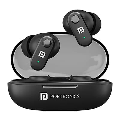 Portronics Harmonics Twins S16 in Ear Wireless TWS Earbuds with 24 Hrs Playtime Bluetooth 5.3v