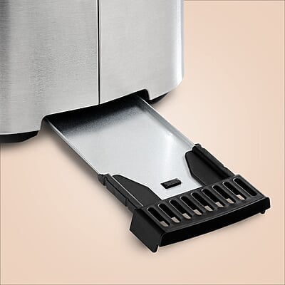 Crompton SunBrown Royale Pop-up Toaster 800W with Bun Warming Rack  7 Browning Levels with Reheat, Defrost & Cancel Function