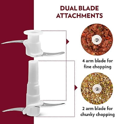 Borosil Chef Delite 300 Watts Electric Chopper for Kitchen, Twin Blade Technology, 600 ml 'chop-n-store' plastic bowl with lid, Vegetable Chopper, Cutter, Chop, Mince, Dice, Whisk, Blend Borosil Chef Delite 300 Watts Electric Chopper for Kitchen, Twin Blade Technology, 600 ml 'chop-n-store' plastic bowl with lid, Vegetable Chopper, Cutter, Chop, Mince, Dice, Whisk, Blend