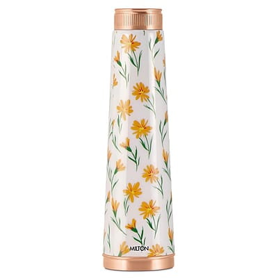 MILTON Copper Delight Design Water Bottle, 915 ml, Ethnic Lacquer Coating, Curved bottle MILTON Copper Delight Design Water Bottle, 915 ml, Ethnic Lacquer Coating, Curved bottle
