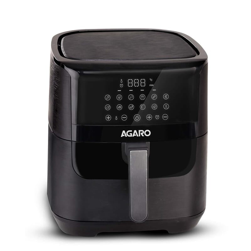 AGARO Elegant Air Fryer, 6.5L, 12 Preset Cooking Modes, 360 Degrees Air Circulation With Variable Temperature Settings, Frying, Grilling, Toasting, Roasting, 1800W, Black AGARO Elegant Air Fryer, 6.5L, 12 Preset Cooking Modes, 360 Degrees Air Circulation With Variable Temperature Settings, Frying, Grilling, Toasting, Roasting, 1800W, Black