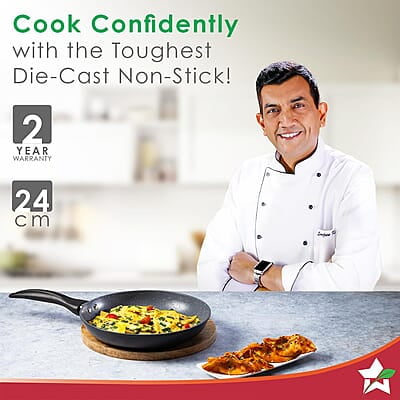 Wonderchef Duralite Die-cast Non Stick Fry Pan 24cm 1.2 L Wonderchef Duralite Die-cast Non Stick Fry Pan 24cm 1.2 L